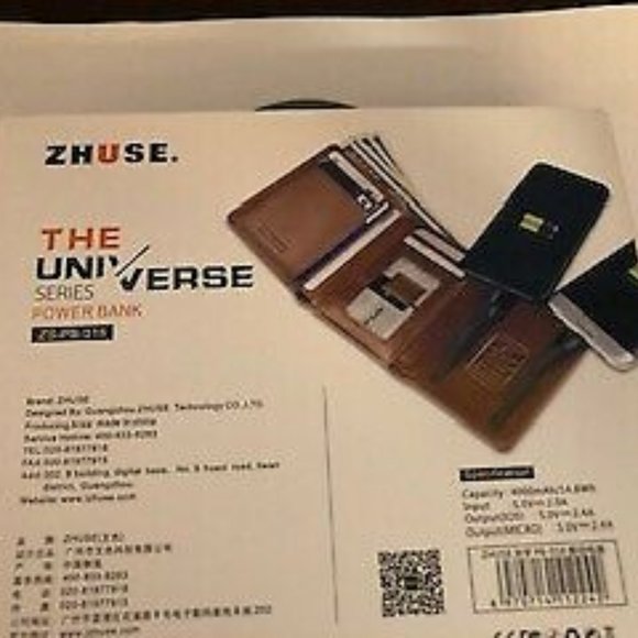 Other - BNWT LEATHER WALLET WITH BUILT-IN POWER BANK